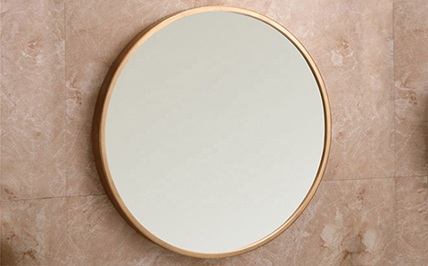 Decorative aluminum round frame silver mirror for bathroom