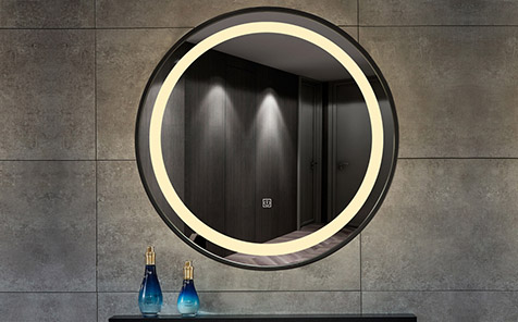 4mm 5mm led anti-fog vanity round shaped  bathroom mirror