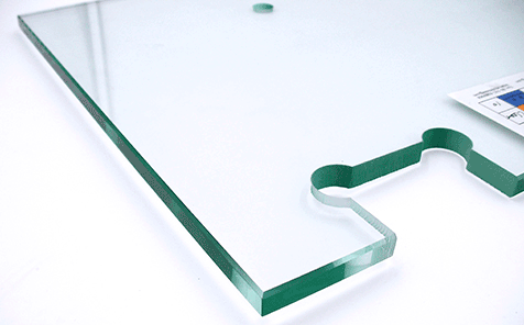 Irregular shape safety clear tempered float glass