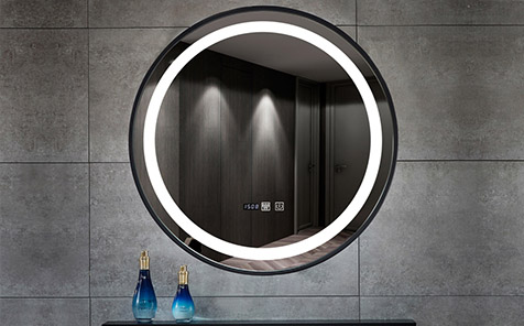 4mm 5mm led anti-fog vanity round shaped  bathroom mirror