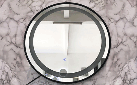 4mm 5mm led anti-fog vanity round shaped  bathroom mirror