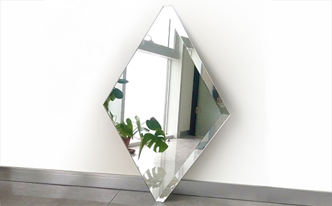 Frameless rectangle polished flat edge mirror