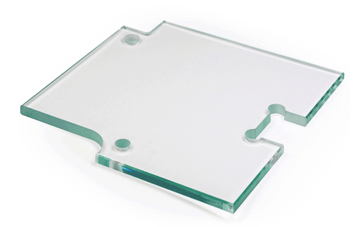 Irregular shape safety clear tempered float glass