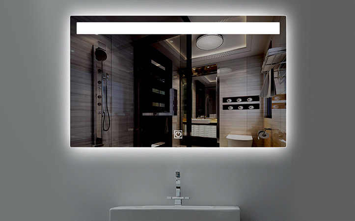 4mm 5mm led anti-fog vanity rectangle shaped bathroom mirror