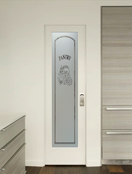 silk screen glass for pantry door