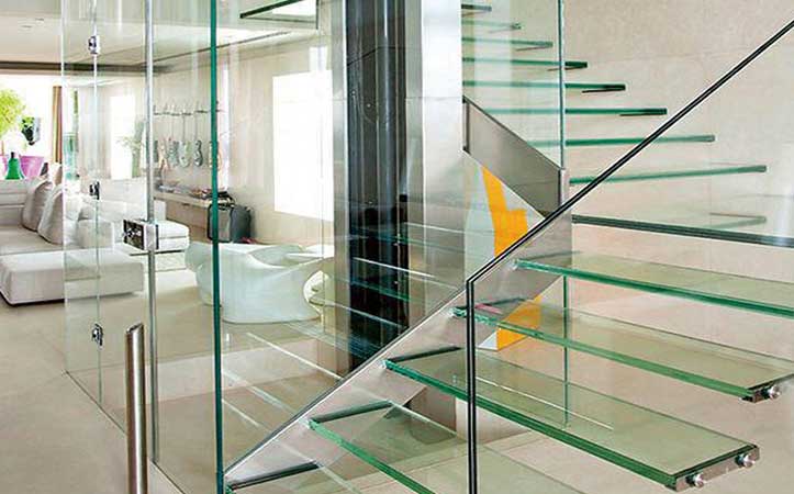 10mm 12mm clear tempered laminated glass for guard bar