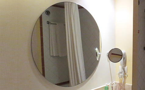 6mm frameless round silver mirror for bathroom