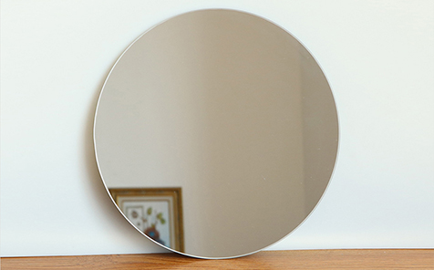 6mm frameless round silver mirror for bathroom