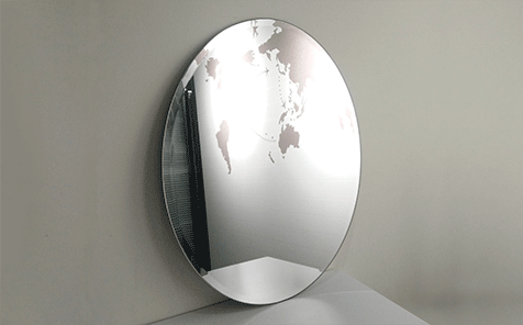Oval edge grinding silver mirror for hotel bathroom