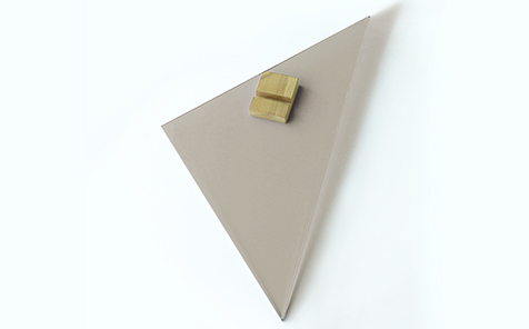 Triangle euro bronze tempered glass bathroom shelf