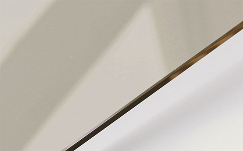 Triangle euro bronze tempered glass bathroom shelf