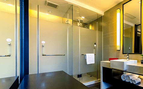 Privacy protection frameless tempered frosted glass for bathroom door