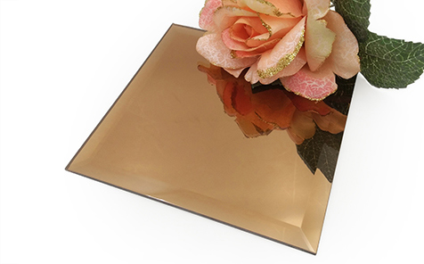 Customized size rectangle frameless bronze mirror for bathroom