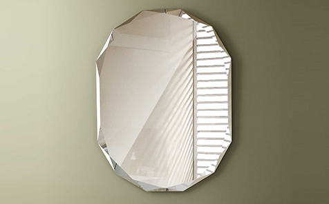 diamond edge silver mirror for bathroom