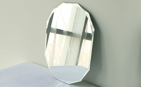 diamond edge silver mirror for bathroom