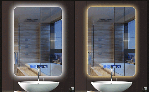 Rectangular led touch switch mirrors for bathrooms