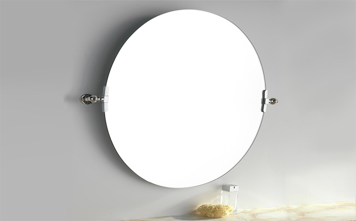 6mm frameless round silver mirror for bathroom