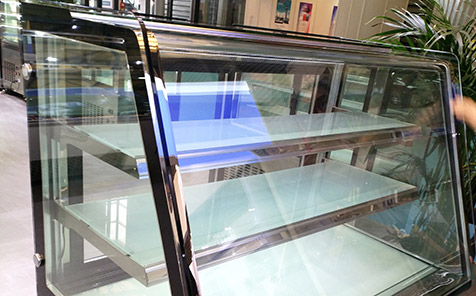 Frameless tempered curved glass for fresh-keeping cabinet