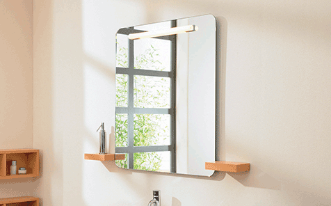 Custom size frameless rectangle aluminum mirror for bathroom