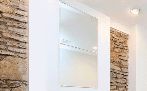 Custom size frameless rectangle aluminum mirror for bathroom