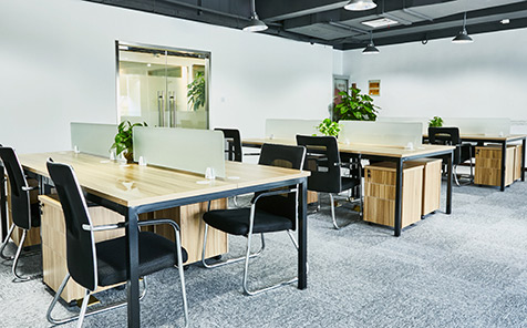 Custom tempered frosted glass for desk partition