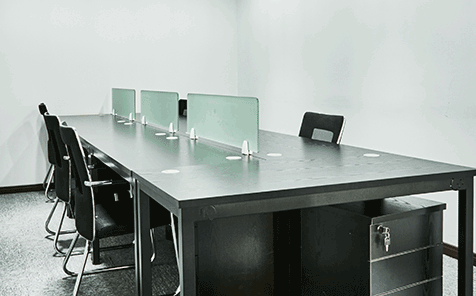 Custom tempered frosted glass for desk partition