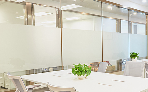 custom size stripe tempered frosted glass for office partition