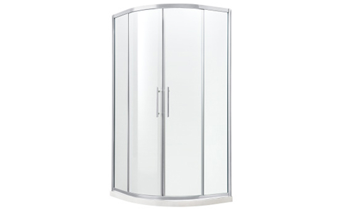 Frameless tempered curved glass for shower enclosure