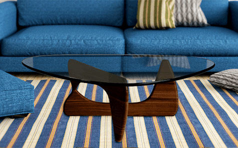 Irregularly shaped tempered glass table top