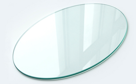 Oval edge grinding tempered glass table top