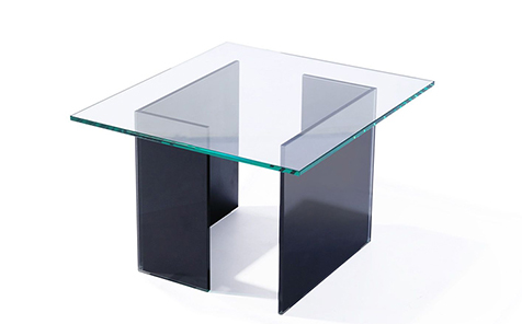 Rectangular polished edge tempered table top
