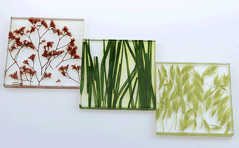 Custom size green grass decorative art laminated glass