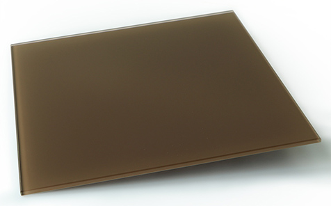 Custom size brown tempered silk screen printing glass