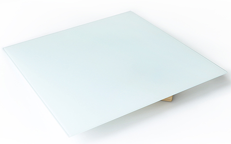 6mm tempered frosted silk screen printing glass for table top