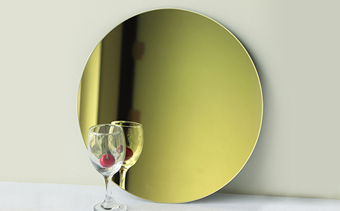 Colour round edging shatterproof mirror