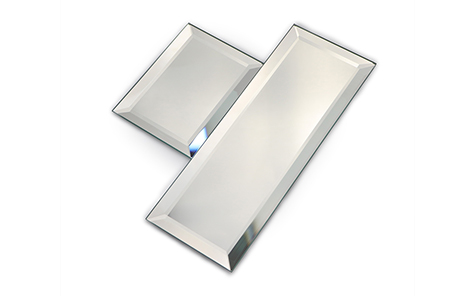 Beveled mirror collage wall for livingroom