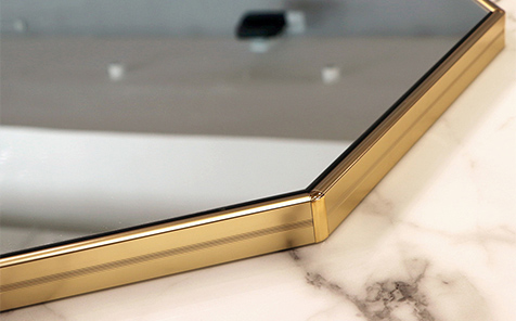 custom size large metal gold framed mirror