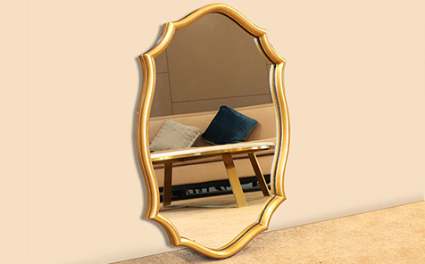 wholesale irregular shape framed mirror
