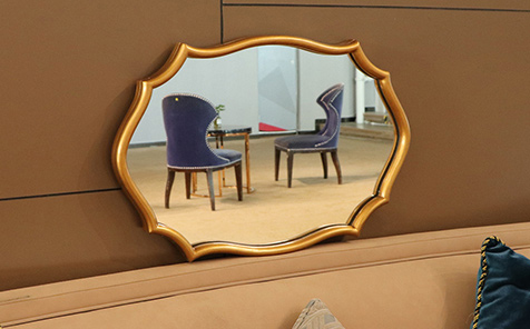 wholesale irregular shape framed mirror