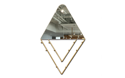 custom size metal gold framed mirror