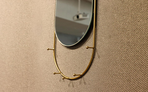 custom size metal gold framed mirror