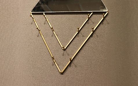 custom size metal gold framed mirror