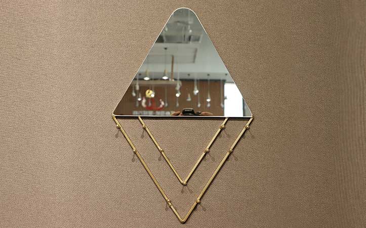 custom size metal gold framed mirror